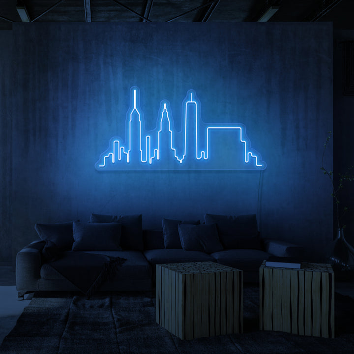 "NYC SKYLINE" NEONSKYLT