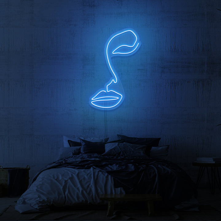 "LINE ART FACE" NEONSKYLT