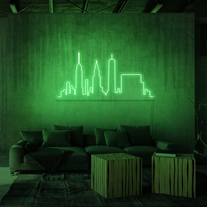 "NYC SKYLINE" NEONSKYLT