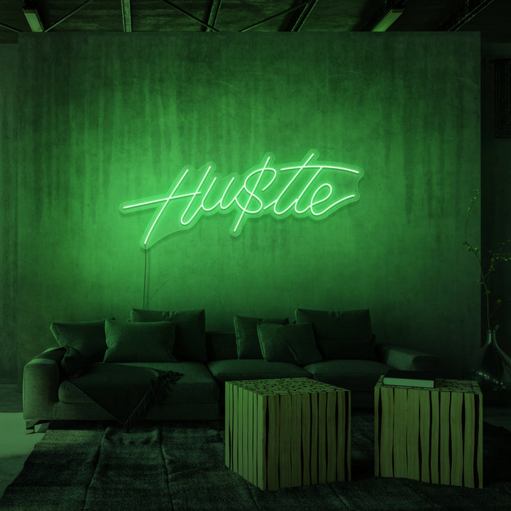"HU$TLE" NEONSKYLT