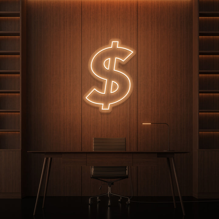 "DOLLARSKYLT" NEONSKYLT