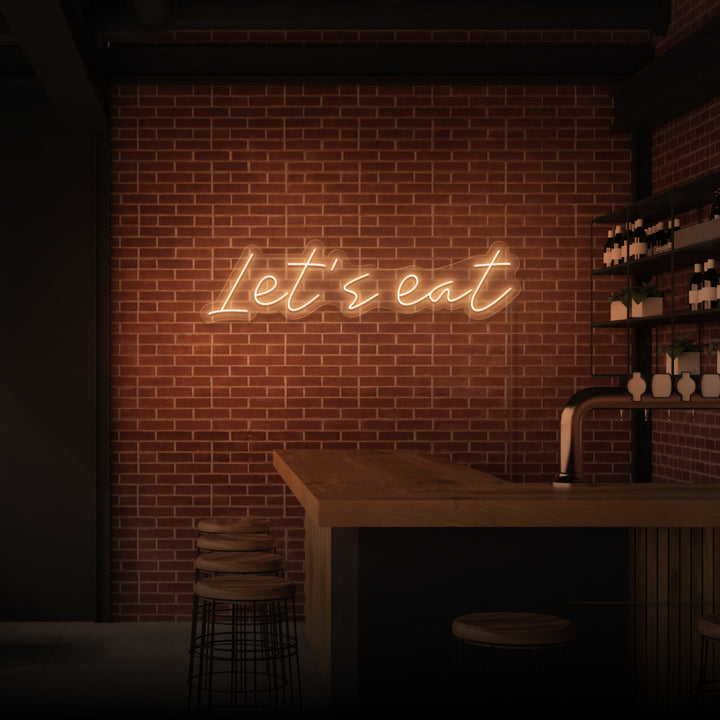 "LÅT OSS ÄTA" NEONSKYLT