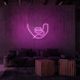 "LINE ART LIPS" NEONSKYLT