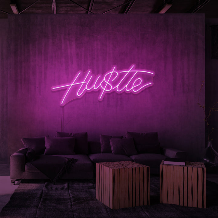 "HU$TLE" NEONSKYLT
