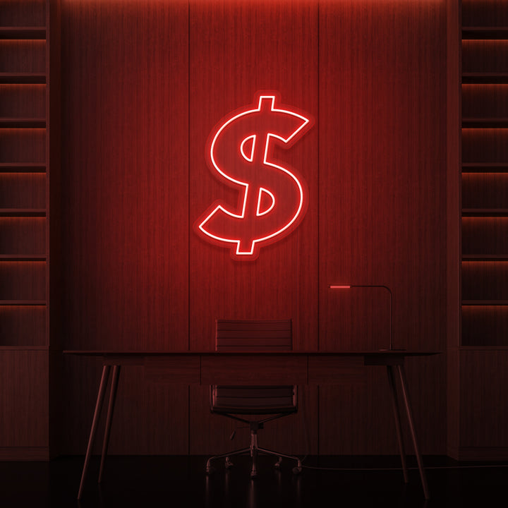 "DOLLARSKYLT" NEONSKYLT