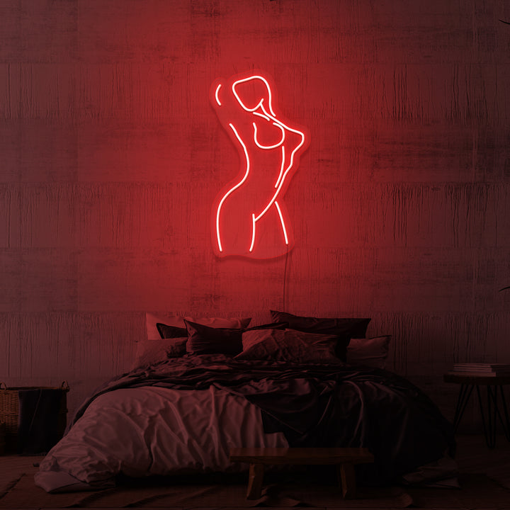 "KVINNLIG" NEONSKYLT