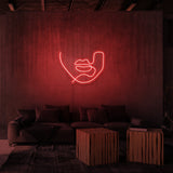 "LINE ART LIPS" NEONSKYLT