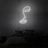 "LINE ART FACE" NEONSKYLT