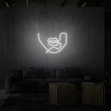 "LINE ART LIPS" NEONSKYLT