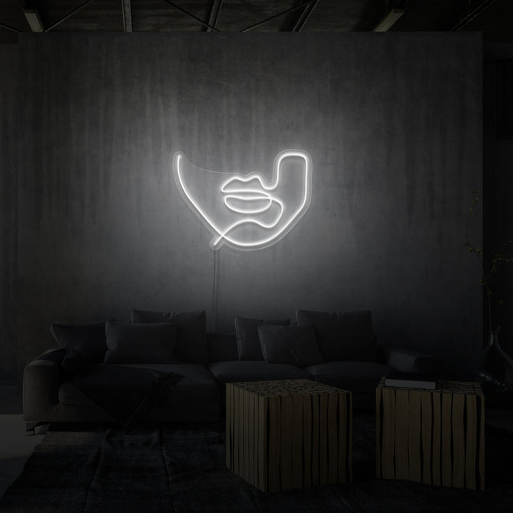 "LINE ART LIPS" NEONSKYLT