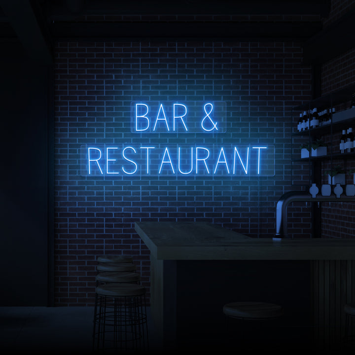 "BAR &amp; RESTAURANG" NEONSKYLT