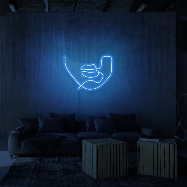 "LINE ART LIPS" NEONSKYLT