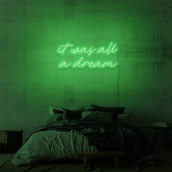 "DET VAR ALLT EN DRÖM" NEONSKYLT