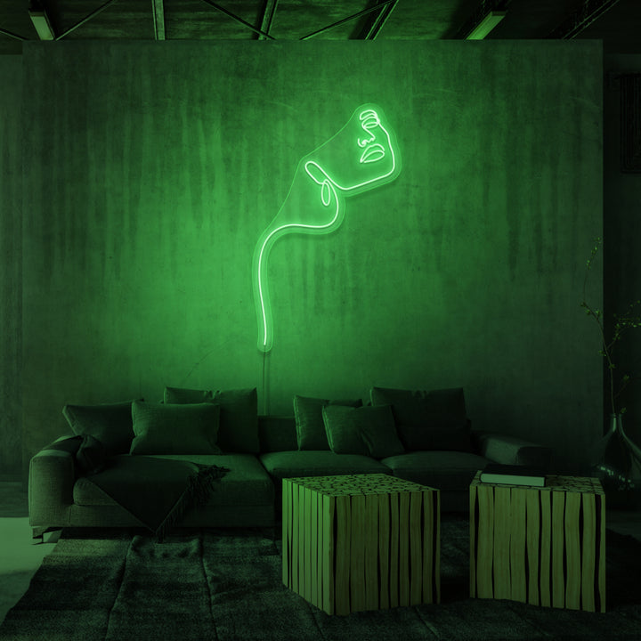 "LINE ART LADY" NEONSKYLT