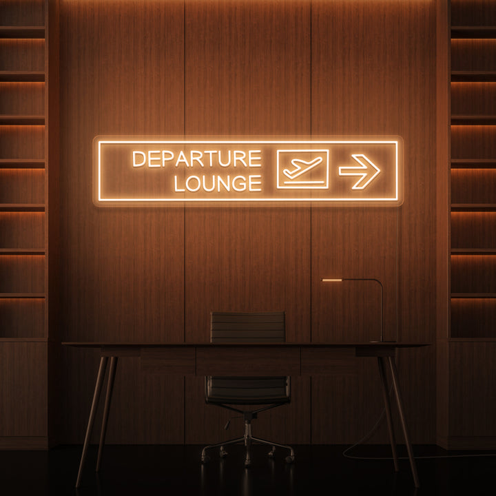 "DEPARTURE LOUNGE" NEONSKYLT