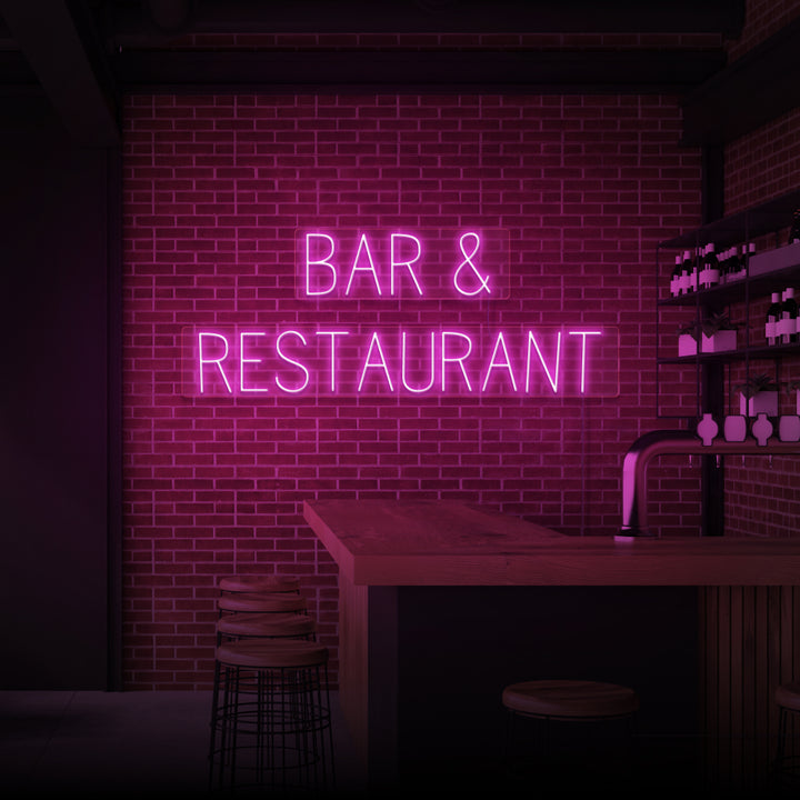 "BAR &amp; RESTAURANG" NEONSKYLT