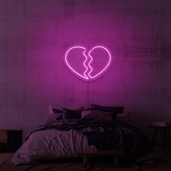 "BROKEN HEART" NEONSKYLT