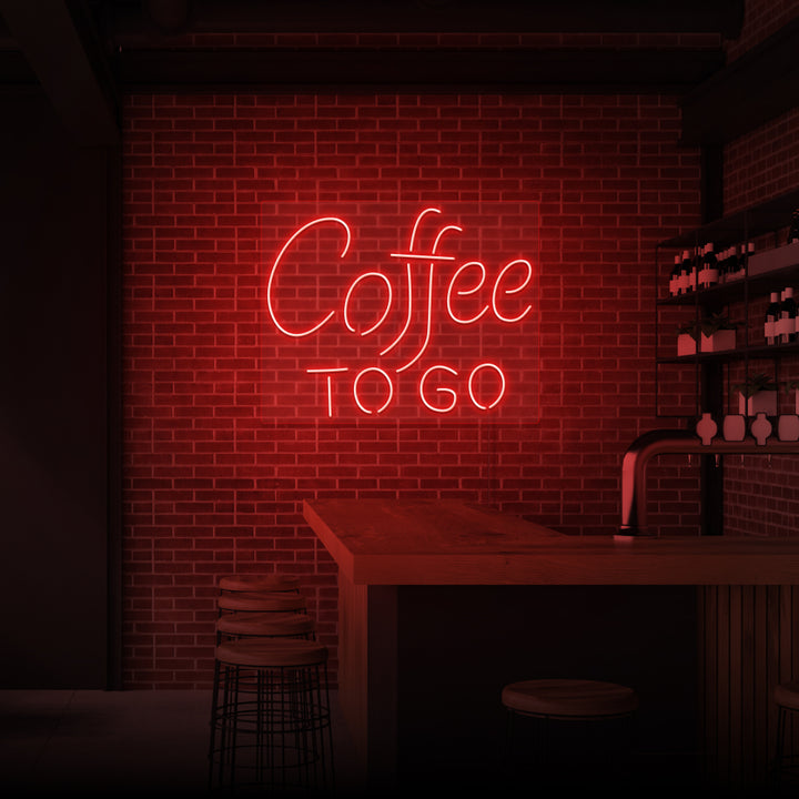 "COFFEE TO GO" NEONSKYLT