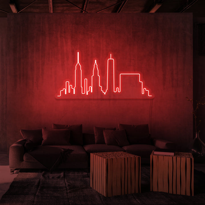 "NYC SKYLINE" NEONSKYLT