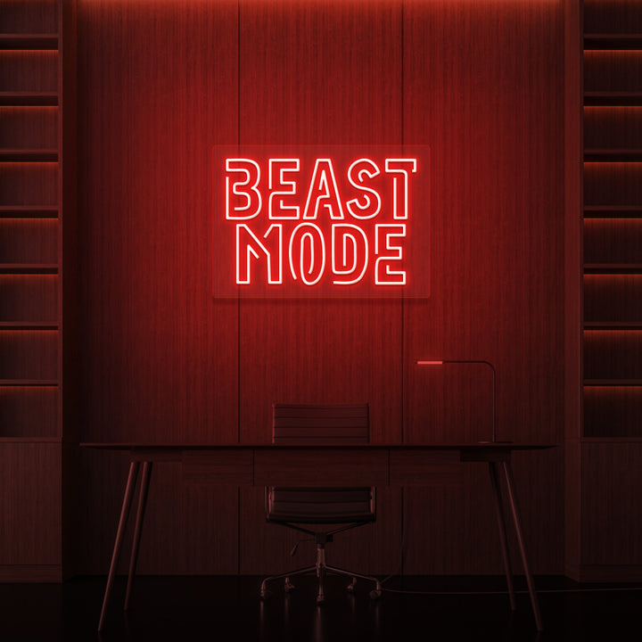 "BEAST MODE" NEONSKYLT