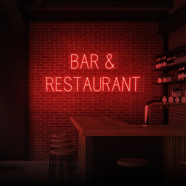 "BAR &amp; RESTAURANG" NEONSKYLT