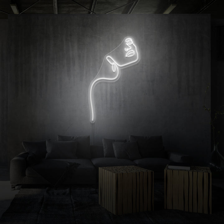 "LINE ART LADY" NEONSKYLT